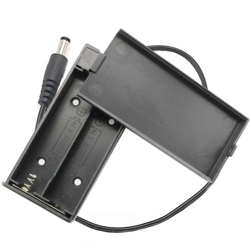 18650 Dual Battery Box With Adapter Socket