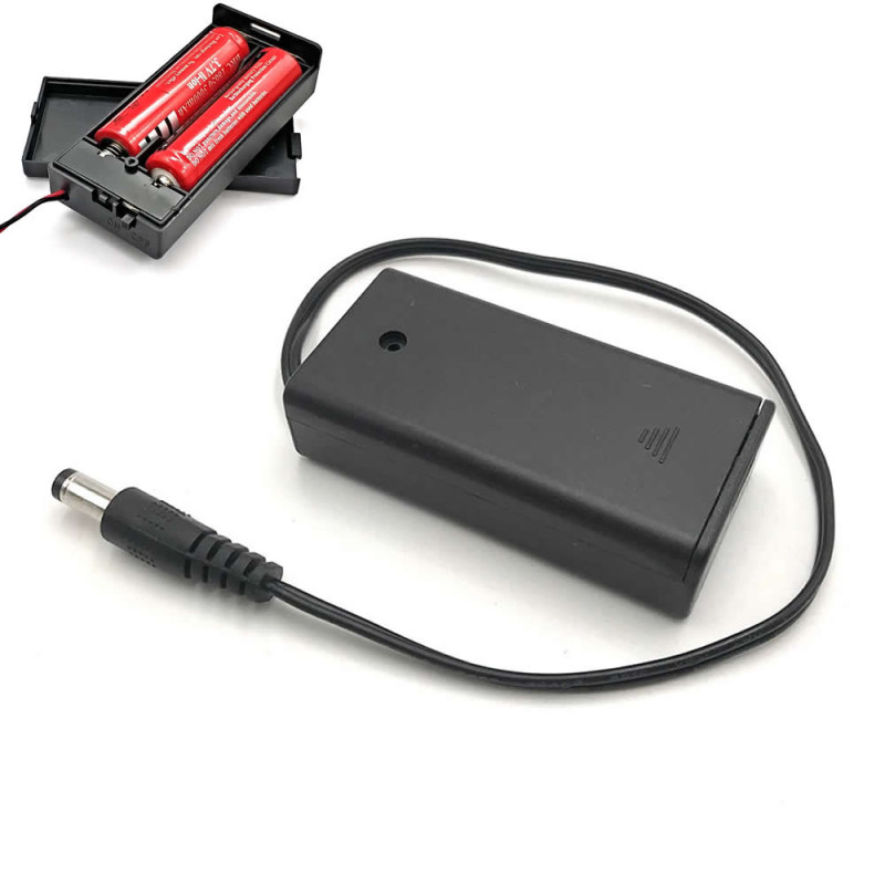 18650 Dual Battery Box With Adapter Socket