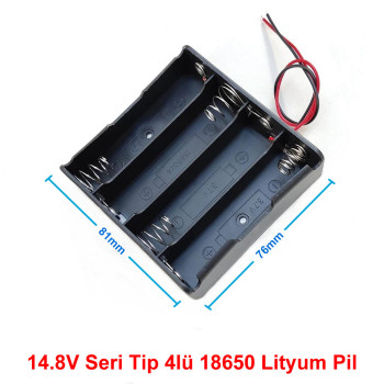 18650 Pil Yuvası 4x Seri