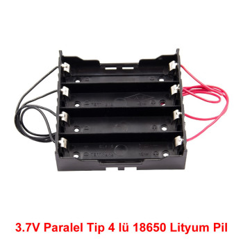 18650 Pil Yuvası 4'lü Paralel