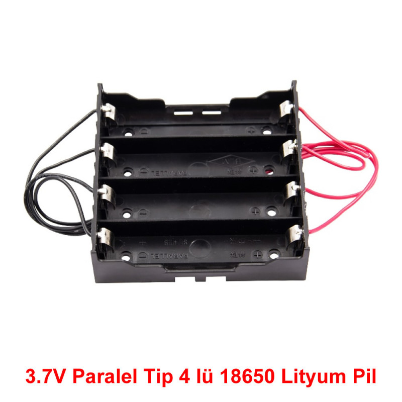 18650 Battery Holder 4-Way Parallel