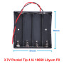 18650 2 Wire 4x Battery Box Parallel