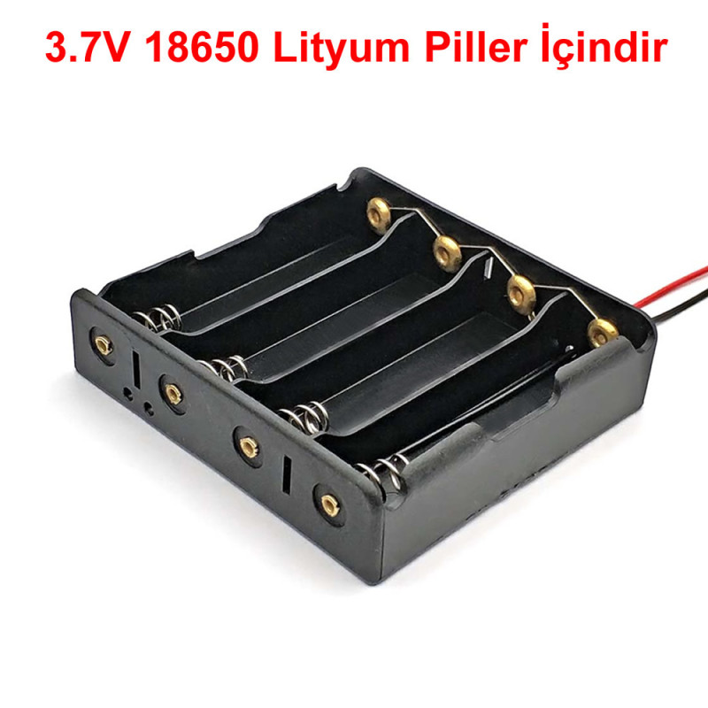 18650 2 Wire 4x Battery Box Parallel