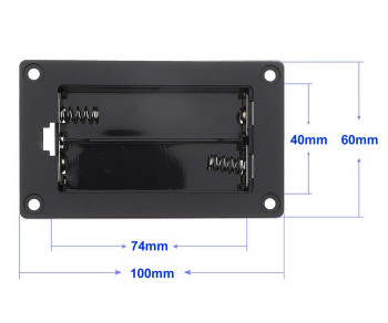 18650 Battery Holder 2x With Cover