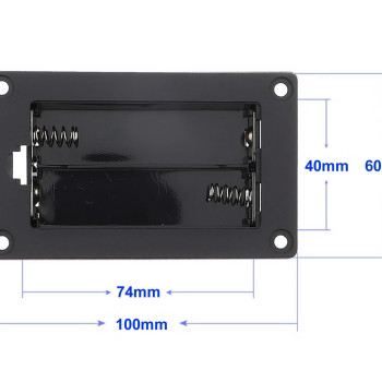 18650 Battery Holder 2x With Cover