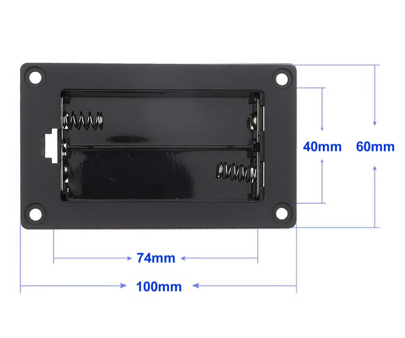 18650 Battery Holder 2x With Cover