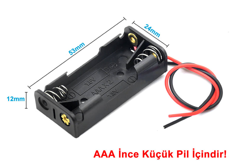 2x AAA Slim Battery Holder