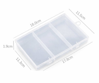 Plastic Component Box 180x115mm 3 Compartments