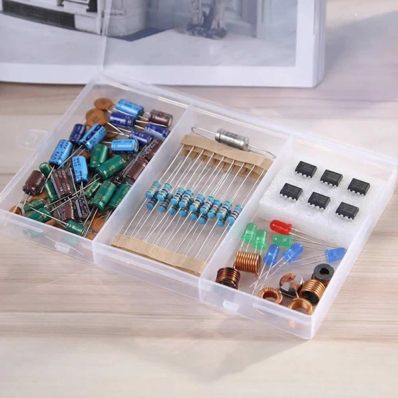 Plastic Component Box 180x115mm 3 Compartments