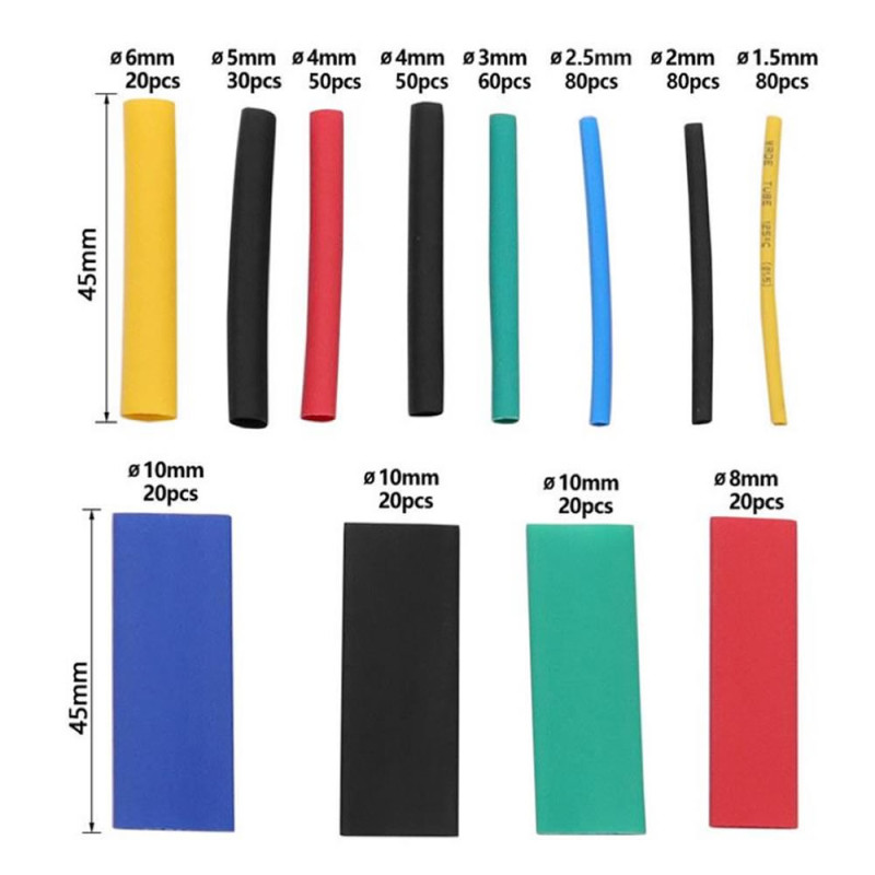 530 Piece Heat Shrink Tube Set