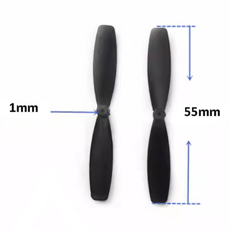 55mm Propeller 1 Pair Black