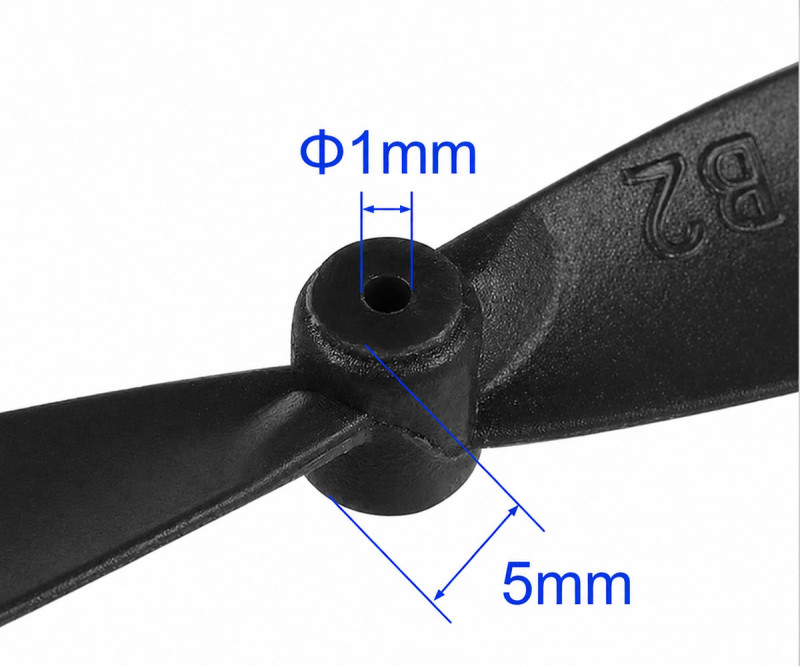 55mm Propeller 1 Pair Black