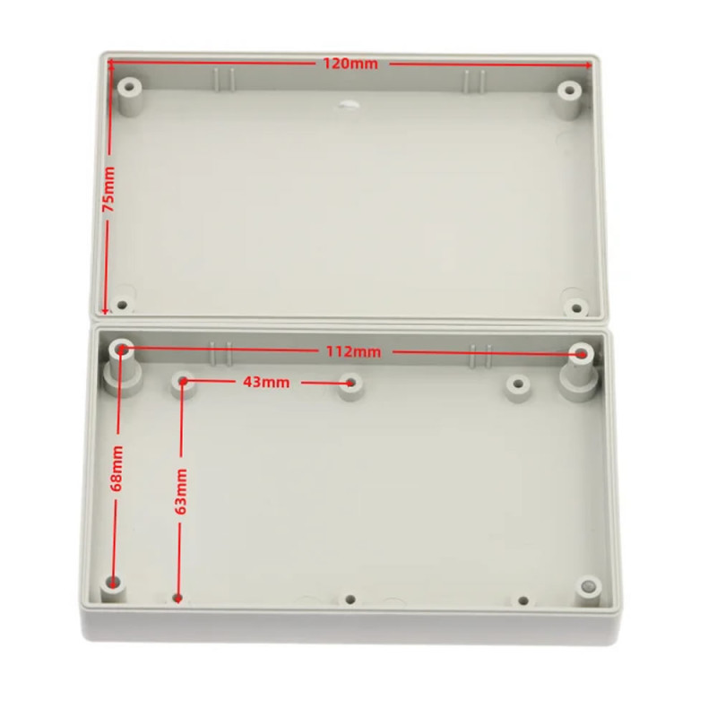125x80x32mm Plastic Project Box