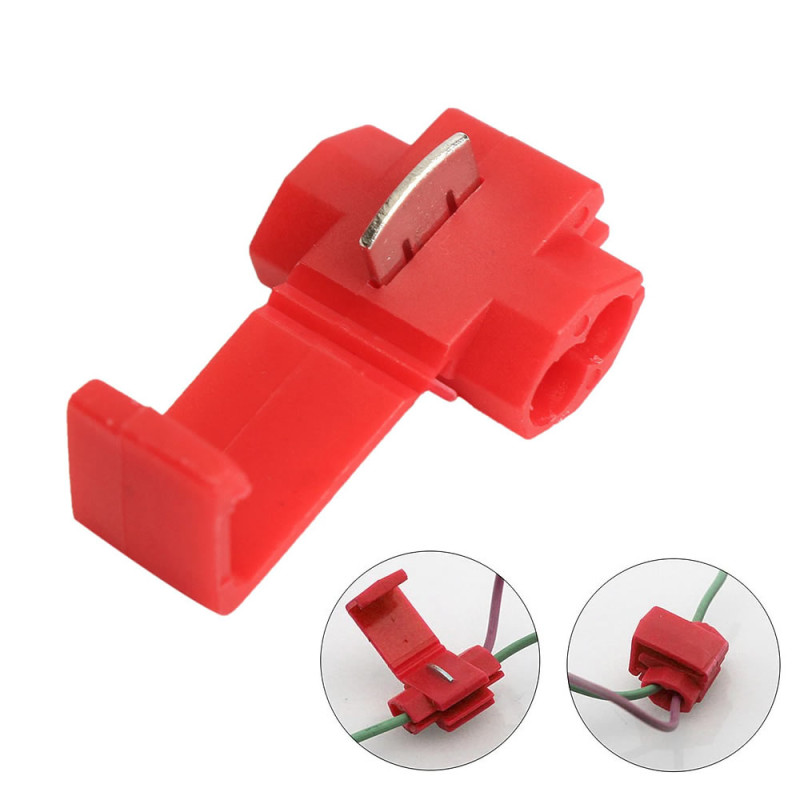 Locking Scotch Cable Connector Red