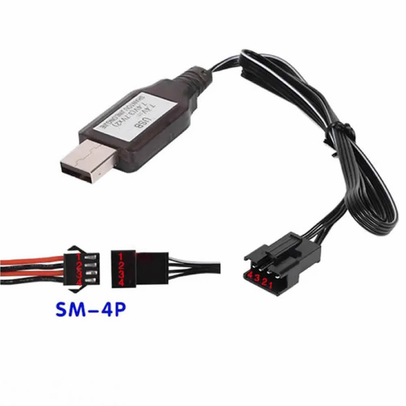 7.4V 4 Pin Lithium Battery Charge Jst Sm-4p