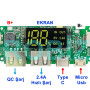 Powerbank 5V 2.4A Display Green