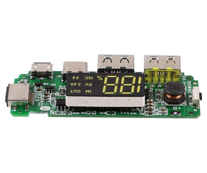 Powerbank 5V 2.4A Display Green