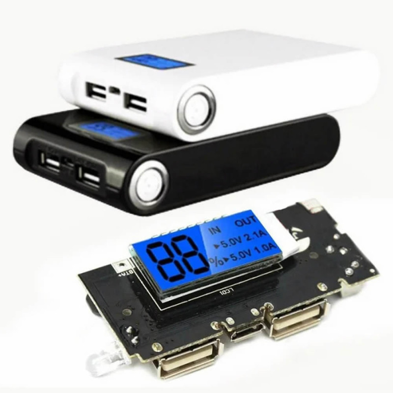 Powerbank 5V 2A With Screen Black