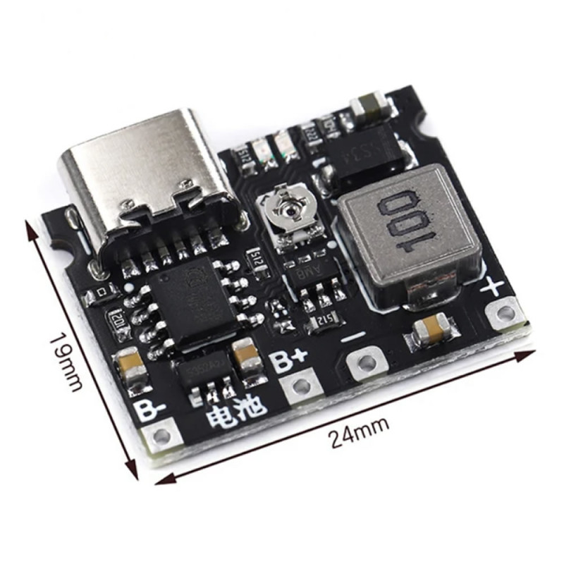 Tp4056 Boost Type C Black