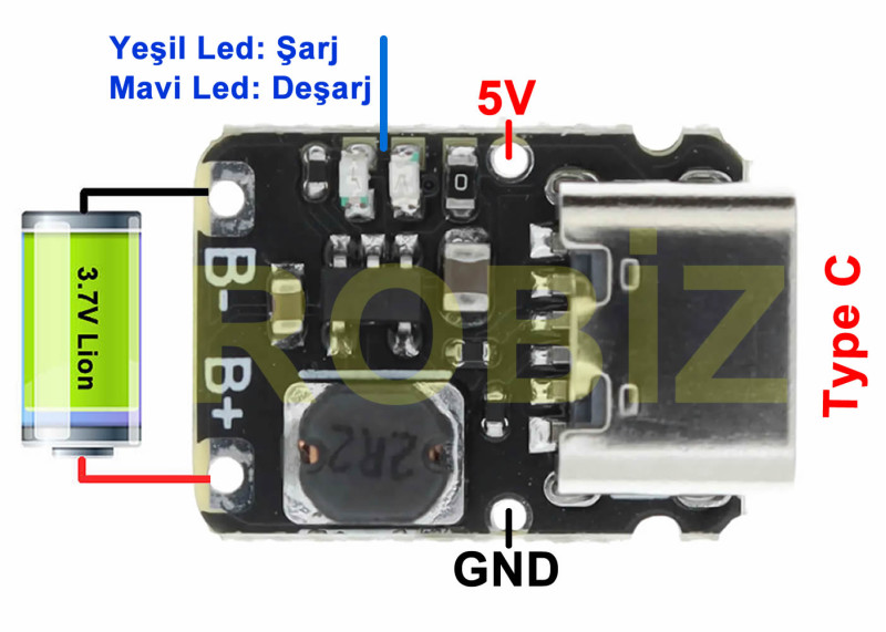 TP4057 Type C Module