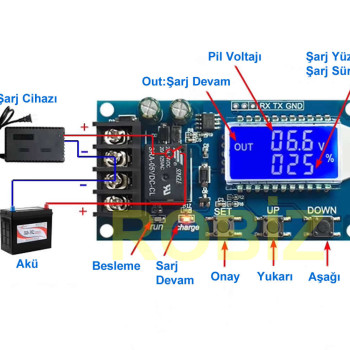 XY-L10A Pil Şarj Kontrol Kartı