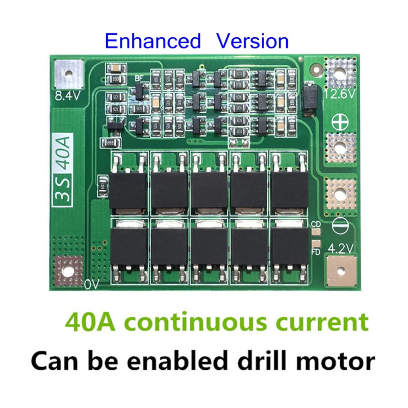 BMS 3S 40A Protection Board