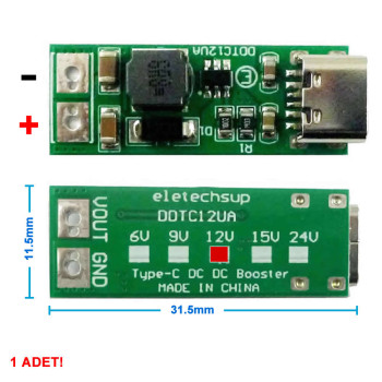 Type-C USB to 12V Boost Module