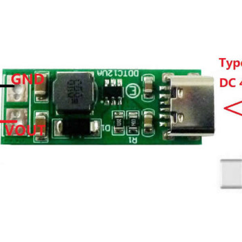 Type-C USB to 12V Boost Module