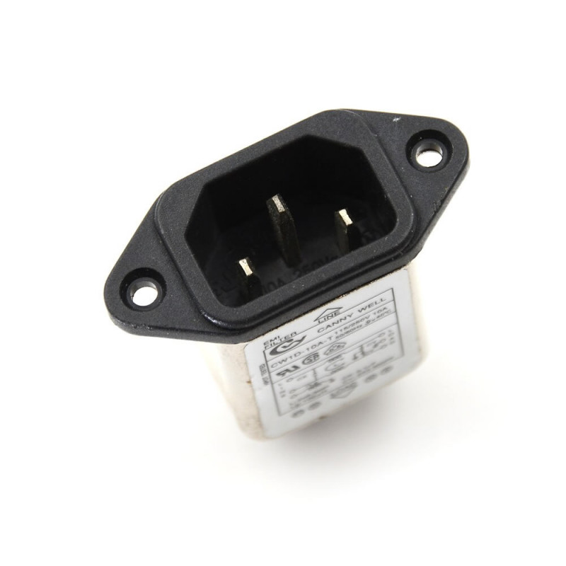 CW1D-10A-T 250V 10A C14 Socket with EMI Filter
