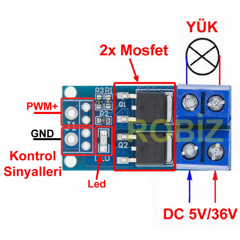 15A 400W Mosfet Switching Board