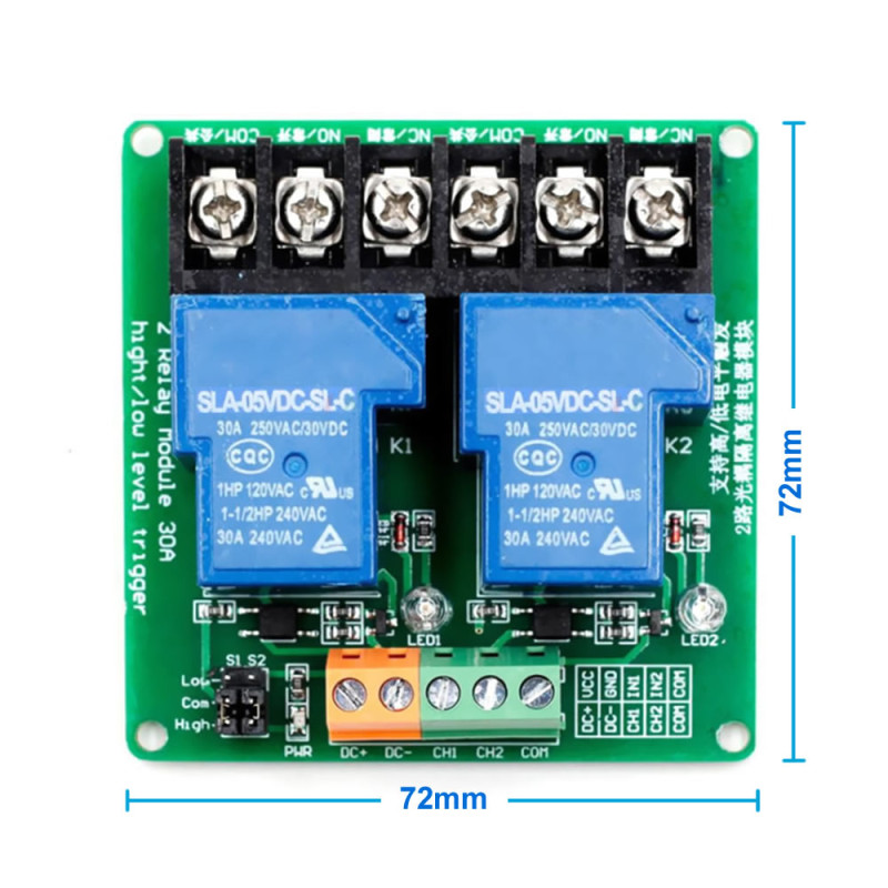 2 Channel 5V 30A Relay Module