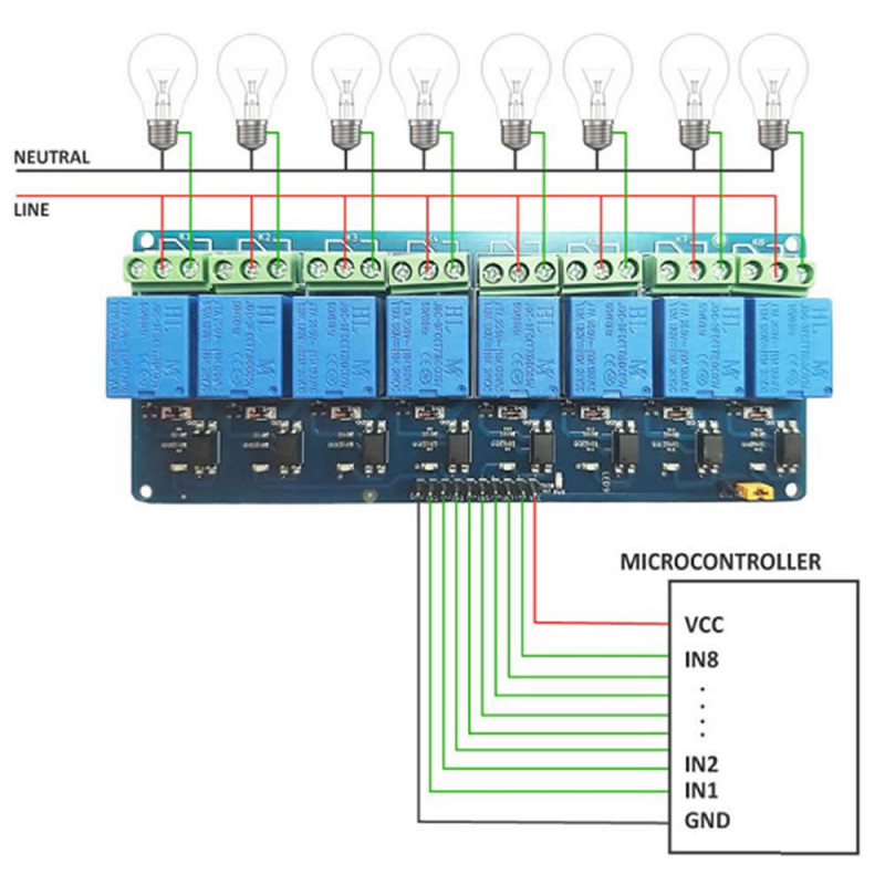 8 Channel 12V Relay Module