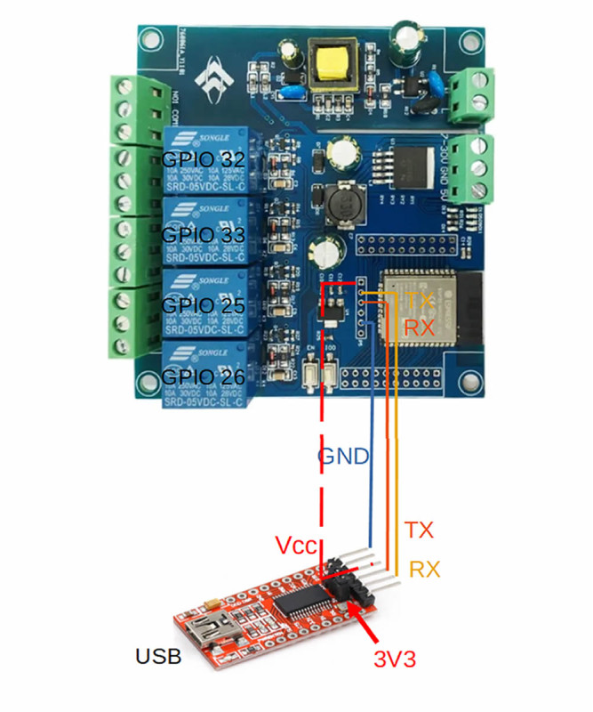 ESP32 Relay Board 4 Channel