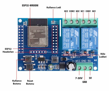ESP32 Relay Board 2 Channel ESP32-2R-D5