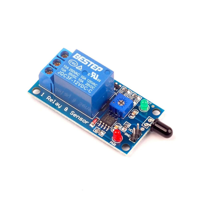 12V Relay Flame Fire Detection Sensor Module