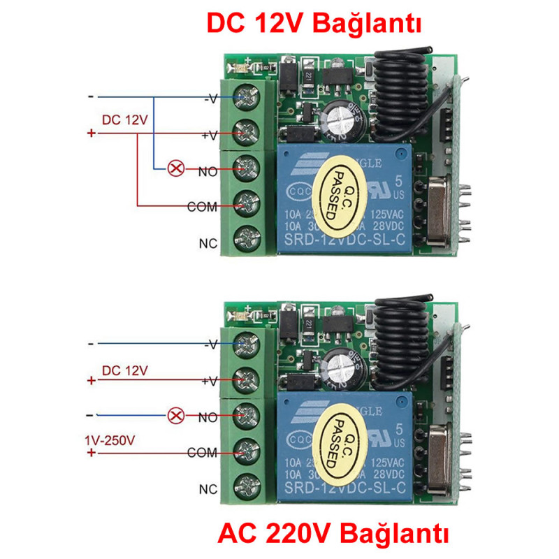 433Mhz RF 1 Channel Relay Module DC 12V