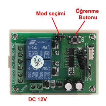 433Mhz RF 2 Channel Relay Module DC 12V