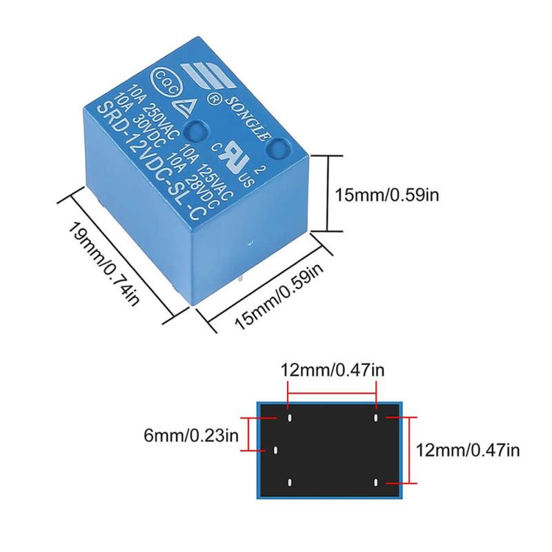 SRD-12VDC-SL-C SONGLE 12V Relay