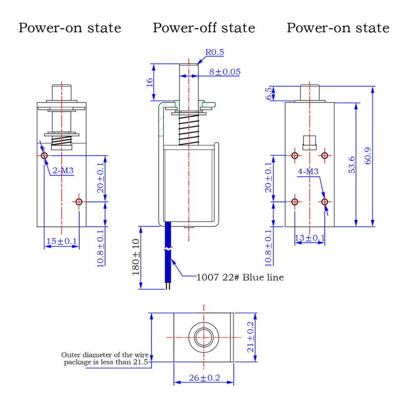 TAU-S0837DL-D Solenoid Kilit DC 12V