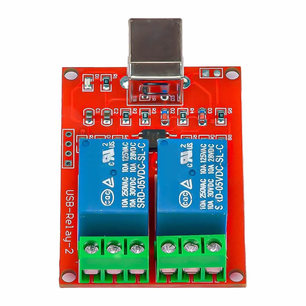 2 Kanal USB Röle Kontrol Modülü Bilgisayardan Cihaz Açma Kapama Hid Usb ...
