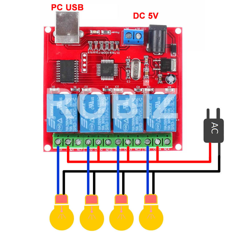 Usb Relay 5V 4 Channel
