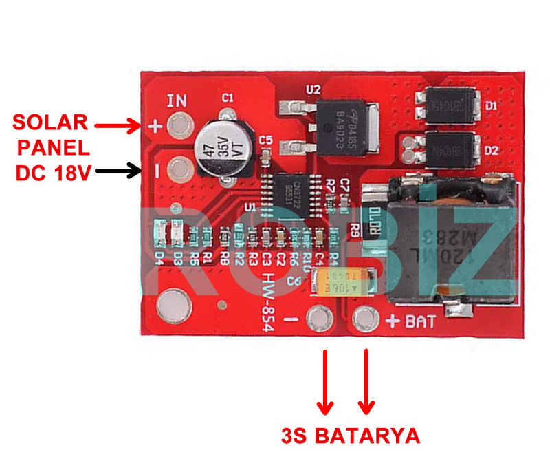 MPPT Solar Pil Şarj CN3722
