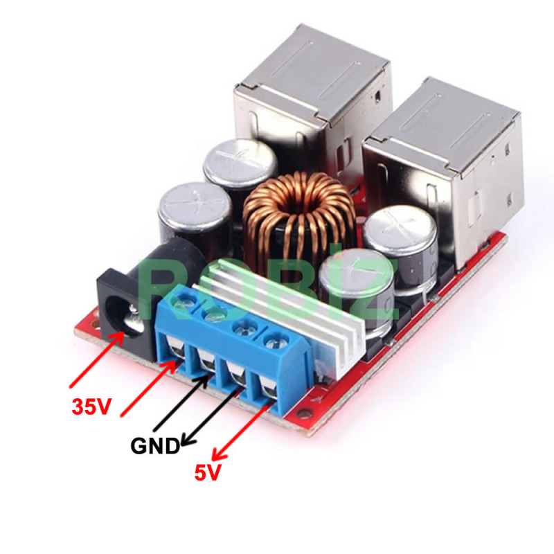 35V to 5V 10A 4 Port Usb Board