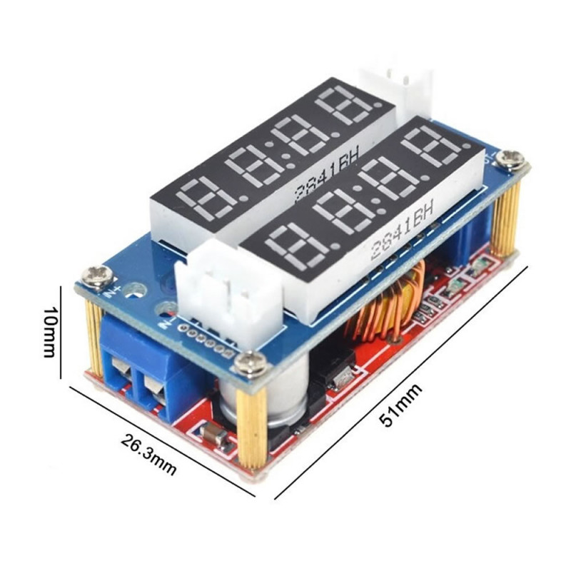 XL4015 ACAV 5A Voltaj Düşürücü Voltmetre Ampermetre Göstergeli
