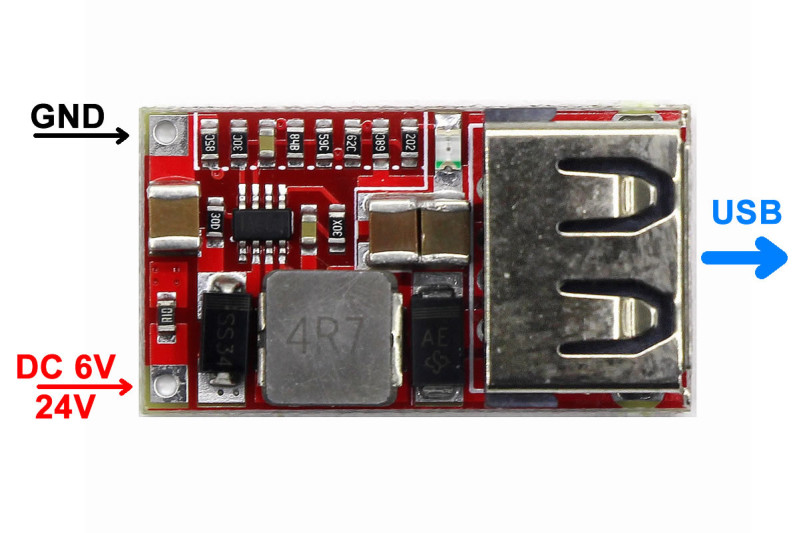 6-24V to 5V Voltaj Düşürücü HW384