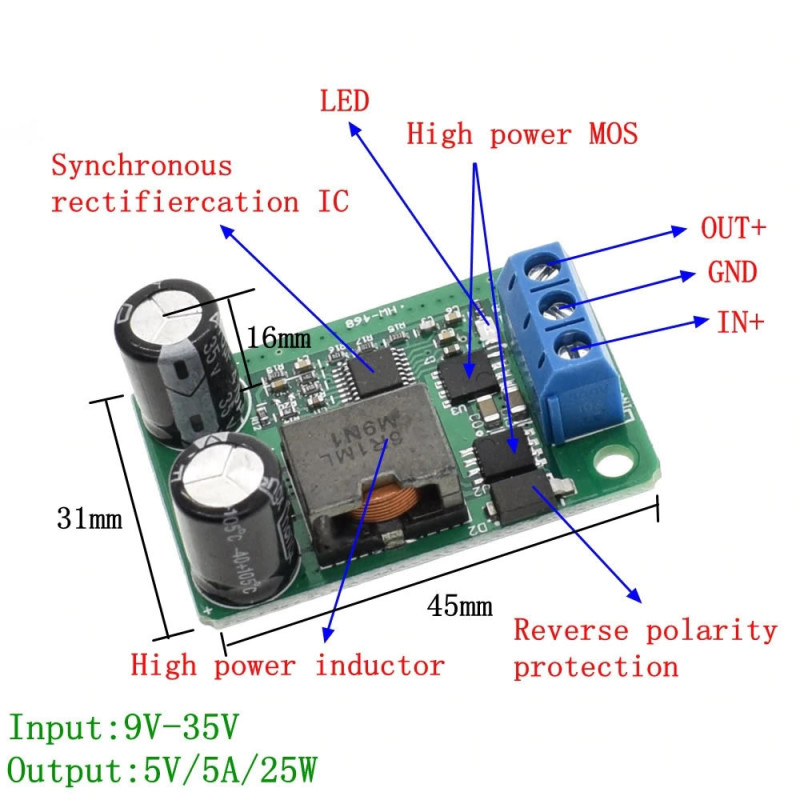 5V 5A Step-Down Converter HW-468