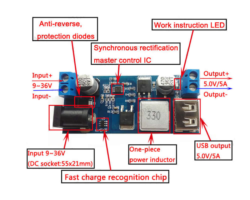 5V 5A Voltage Step-Down HW688
