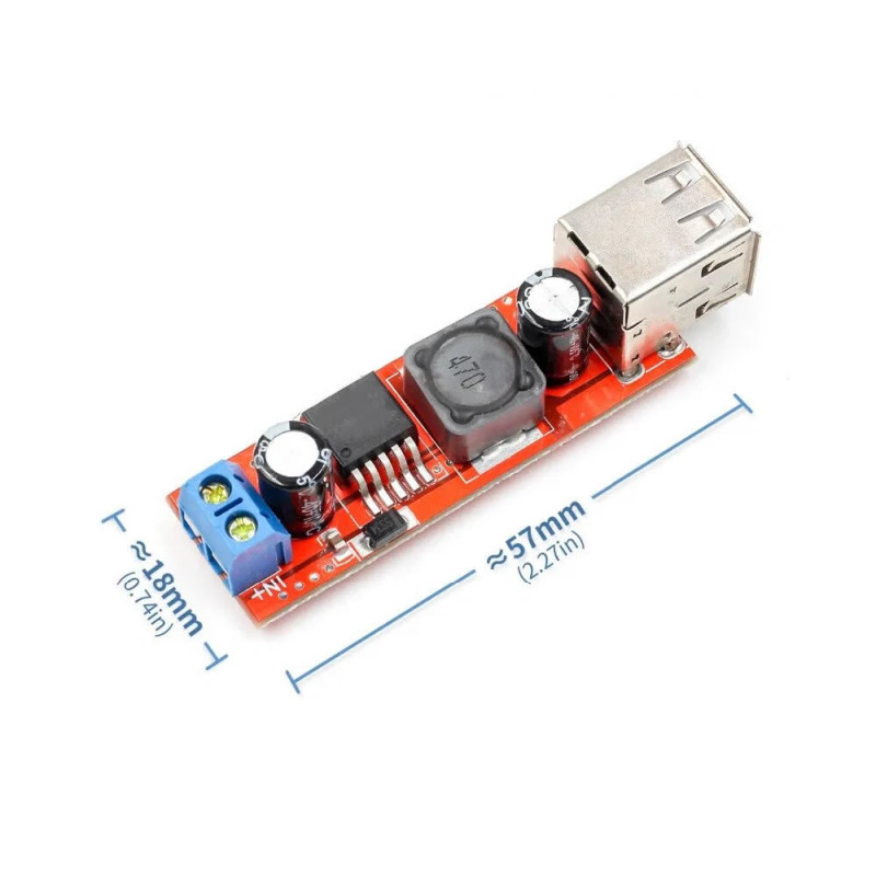 LM2596 Dual USB Power Module
