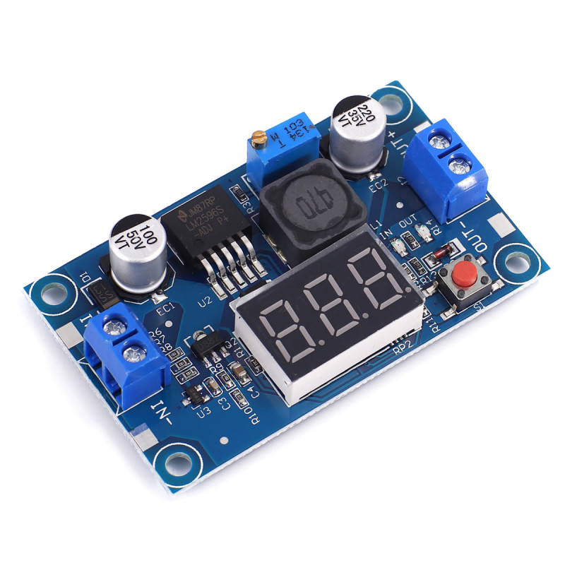 LM2596 Adjustable Power Module with Voltmeter