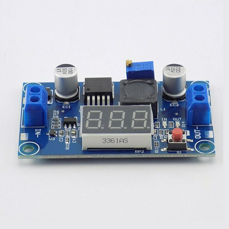 LM2596 Adjustable Power Module with Voltmeter